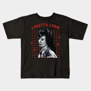 Loretta lynn --- 80s aesthetic Kids T-Shirt